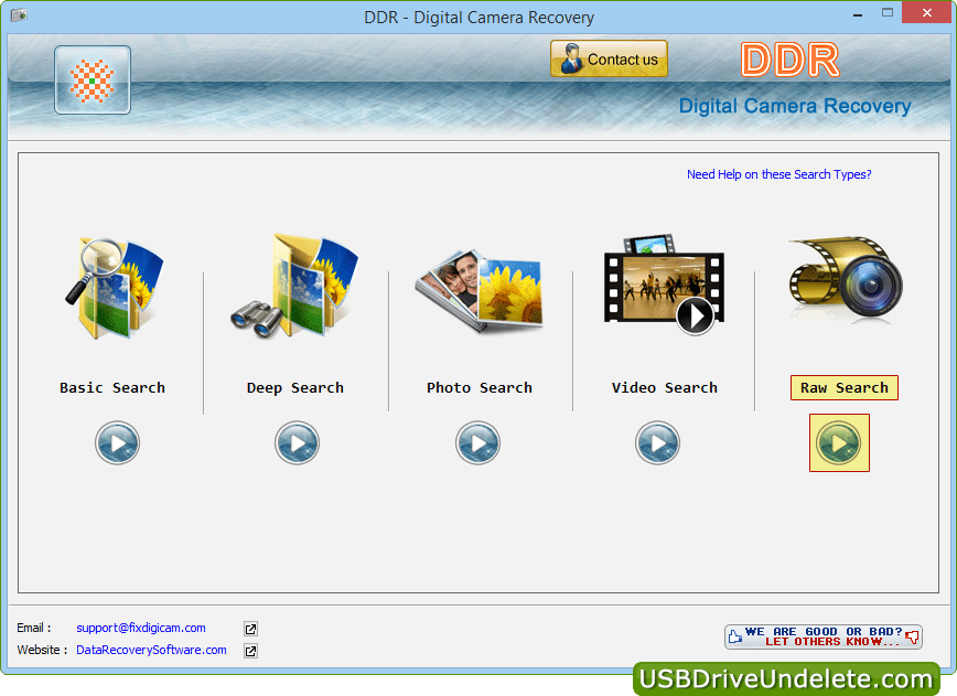 Data Undelete Software for Digital Camera Screenshot