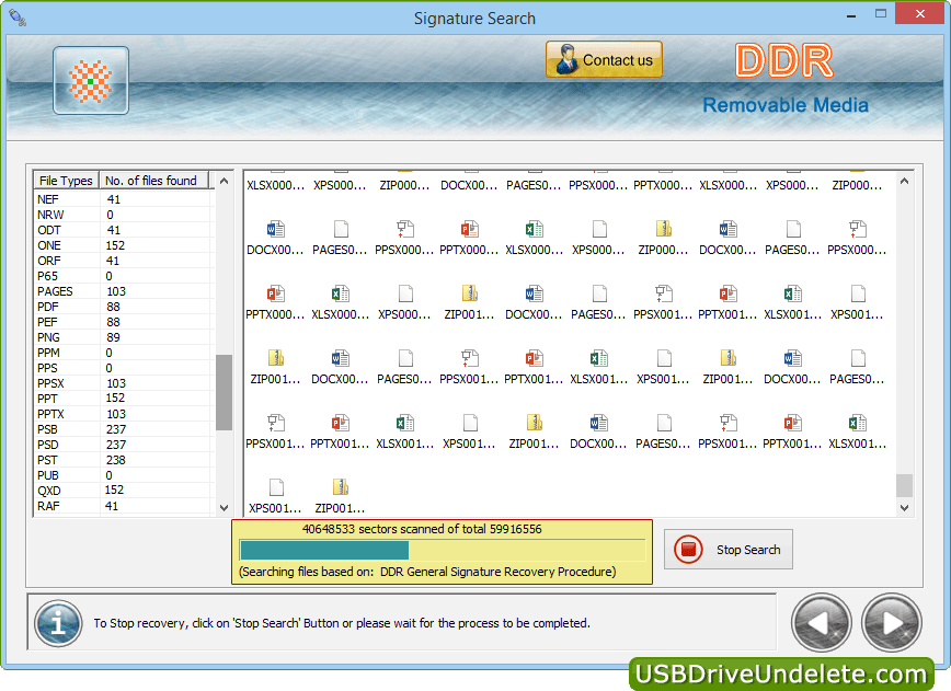 Data Undelete Software for Removable Media Screenshot